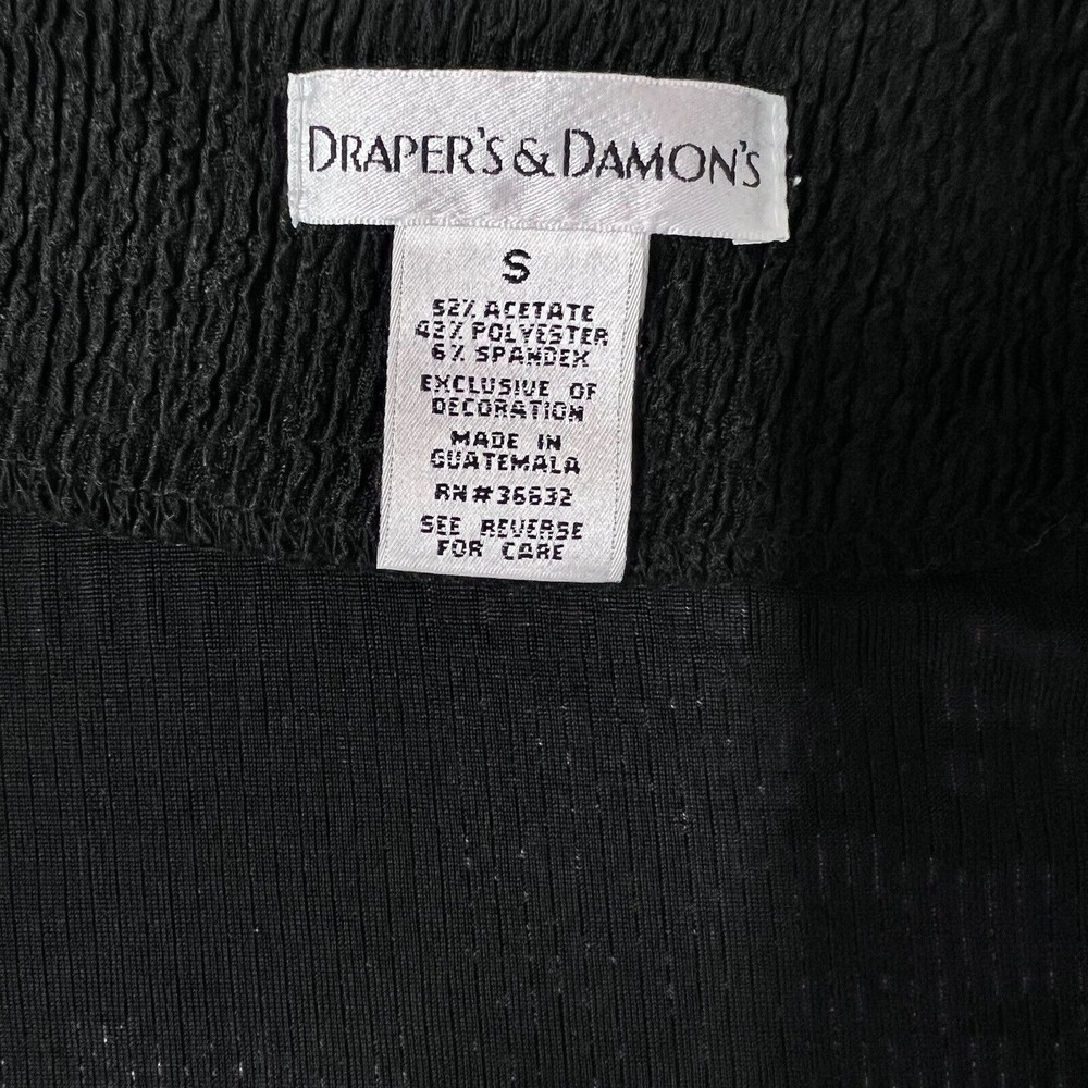 Draper's & Damon's Women Small Black Multi Kimono Floral Theme Open Cardigan Top - Picture 4 of 15